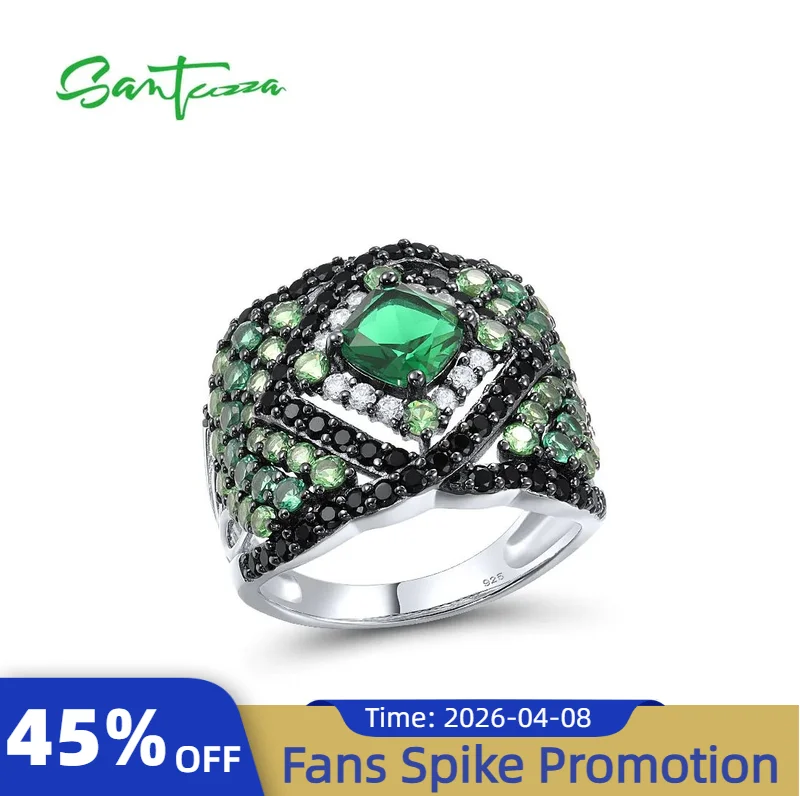 Женское кольцо с зеленой и черной шпинелью SANTUZZA, кольцо из серебра 925 пробы с белым кубическим цирконием, модные ювелирные украшения
Женское кольцо с зеленой и черной шпинелью SANTUZZA, кольцо из серебра 925 пробы с белым кубическим цирконием, модные ювелирные украшения