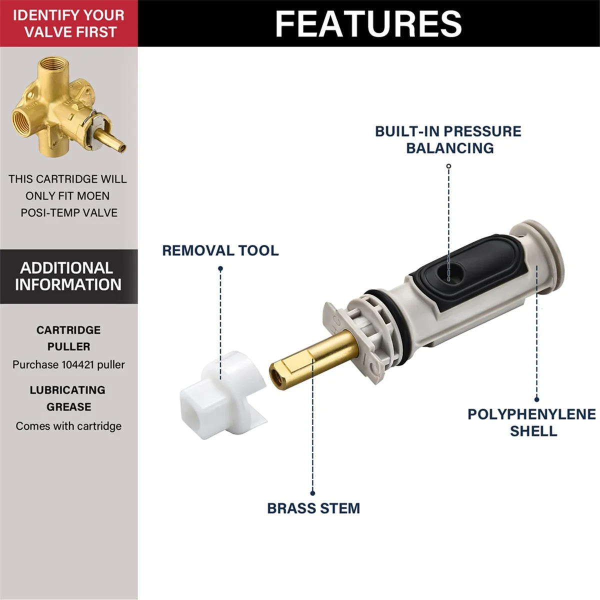 ABGL 1222 Replacement with 116653 Handle Adapter Kit for , Compatible with One Hanlde Posi Temp Faucet
ABGL 1222 Replacement with 116653 Handle Adapter Kit for , Compatible with One Hanlde Posi Temp Faucet