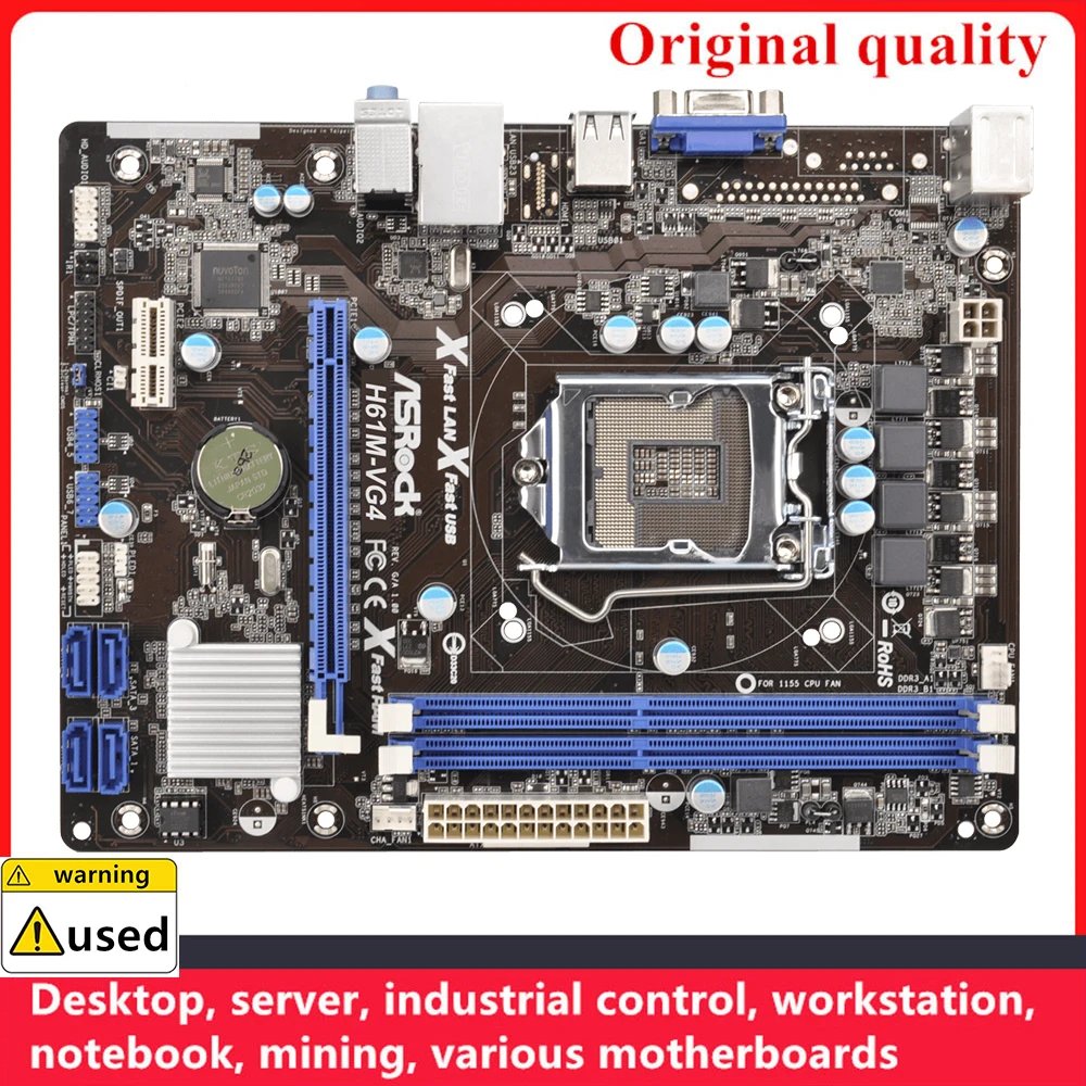 Used For ASROCK H61M-VG4 Motherboards LGA 1155 DDR3 16GB M-ATX For Intel H61 Desktop Mainboard SATA II USB2.0
Used For ASROCK H61M-VG4 Motherboards LGA 1155 DDR3 16GB M-ATX For Intel H61 Desktop Mainboard SATA II USB2.0