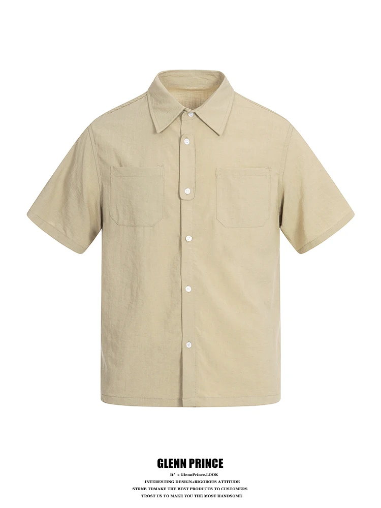 GPstudio American Retro Pure Color Basic Short Sleeve Men's Shirt Summer New Breathable Casual Linen Shirt Loose Fit Youth Po...
GPstudio American Retro Pure Color Basic Short Sleeve Men's Shirt Summer New Breathable Casual Linen Shirt Loose Fit Youth Po...