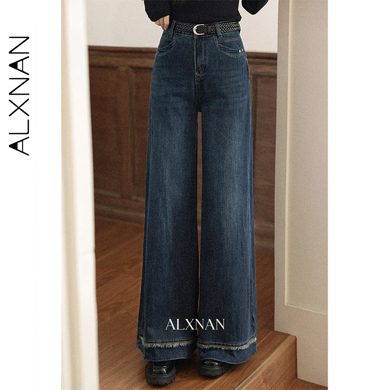 ALXNAN синие винтажные широкие джинсы с высокой талией, прямые хлопковые женские мешковатые джинсы, осень 202, офисные женские джинсовые брюки L57019
ALXNAN синие винтажные широкие джинсы с высокой талией, прямые хлопковые женские мешковатые джинсы, осень 202, офисные женские джинсовые брюки L57019