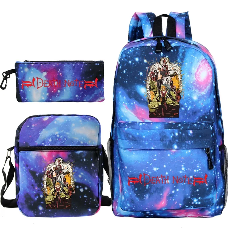 Death Note Backpack 3 Pcs Set pencil bag Mochila Student Multifunction schoolbag Boys Girls bookbag Teens Daily Knapsack gifts
Death Note Backpack 3 Pcs Set pencil bag Mochila Student Multifunction schoolbag Boys Girls bookbag Teens Daily Knapsack gifts