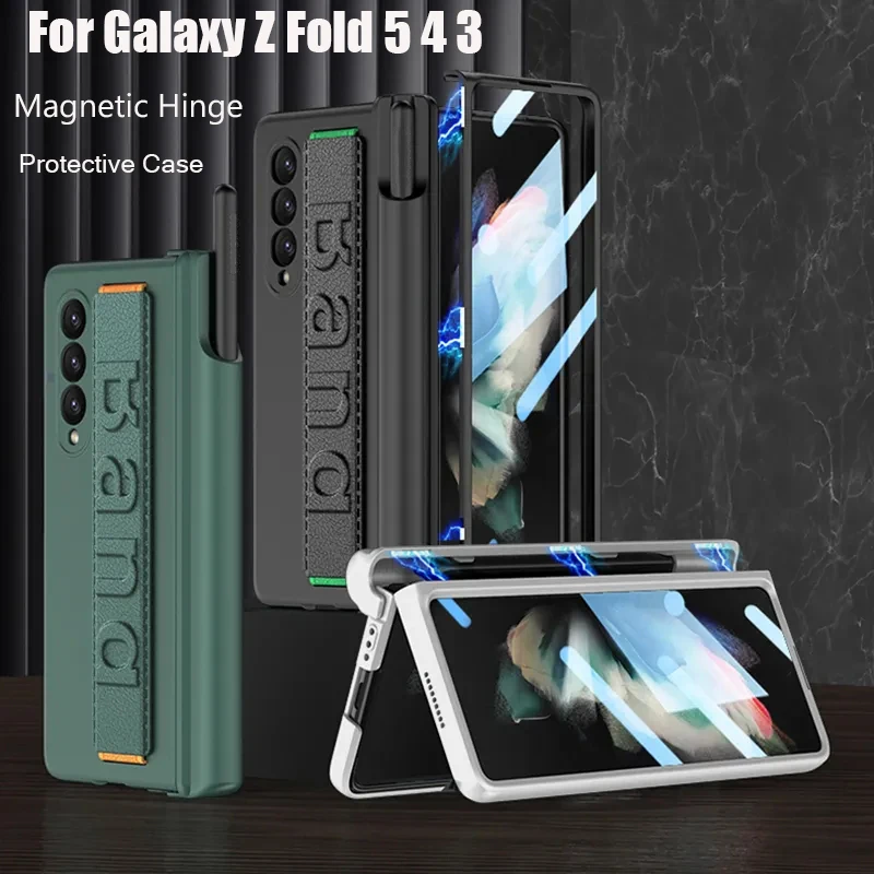 Магнитный держатель для ручек, чехол для Samsung Galaxy Z Fold 6 с ремешком на запястье, переднее стекло, жесткий чехол для Galaxy Z Fold 5 4 3, чехол
Магнитный держатель для ручек, чехол для Samsung Galaxy Z Fold 6 с ремешком на запястье, переднее стекло, жесткий чехол для Galaxy Z Fold 5 4 3, чехол