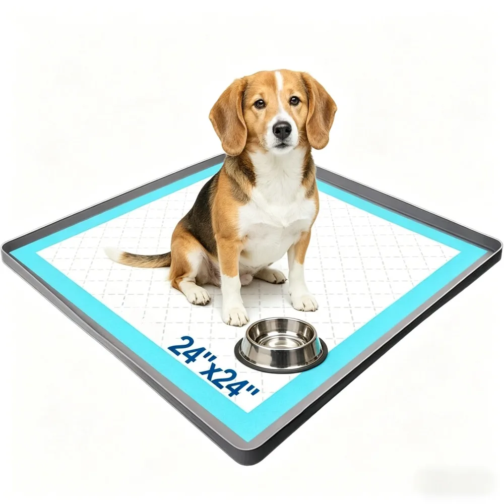 24"x24" Silicone Dog Pee Pad Holder Non-Slip Potty Training Tray for Indoor Floor Protection
24"x24" Silicone Dog Pee Pad Holder Non-Slip Potty Training Tray for Indoor Floor Protection