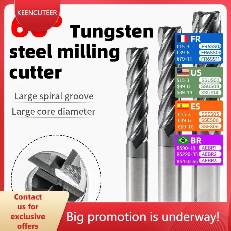 60 Degree Tungsten Steel End Mill 4 Flutes Black Coated CNC Cutter | Stainless Steel Specialized Tool
60 Degree Tungsten Steel End Mill 4 Flutes Black Coated CNC Cutter | Stainless Steel Specialized Tool