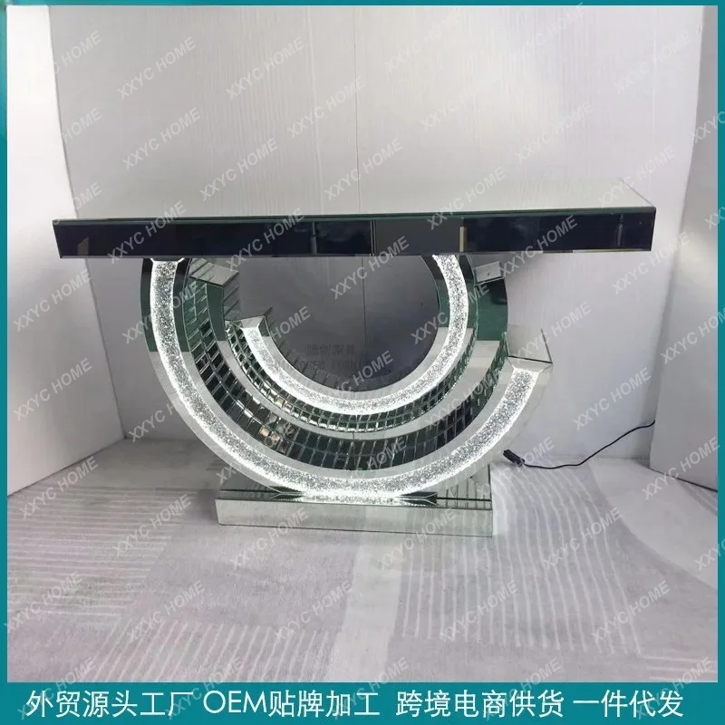 L LED Light Luxury Entrance Cabinet With Light Modern Simple Furniture Mirror Decoration Partition Entrance Entrance Table
L LED Light Luxury Entrance Cabinet With Light Modern Simple Furniture Mirror Decoration Partition Entrance Entrance Table