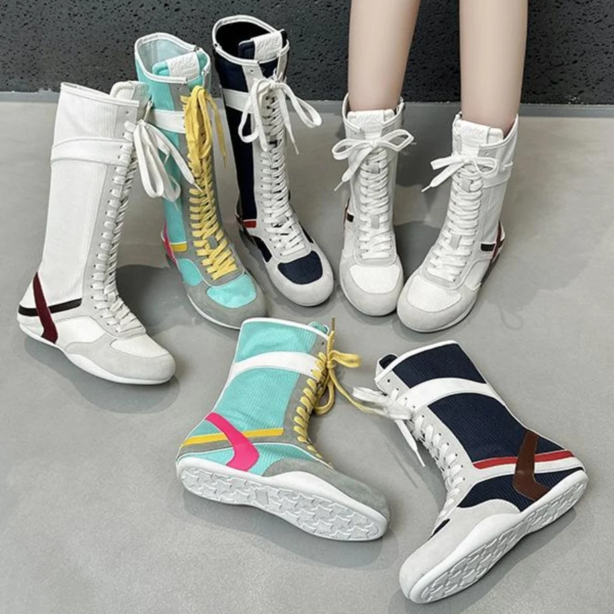 Spring 2025 New Style Long Boots Knight Sports Dequn Front Buckle Color Block Ultrafine Fiber round Toe Thickened Rubber Bottom
Spring 2025 New Style Long Boots Knight Sports Dequn Front Buckle Color Block Ultrafine Fiber round Toe Thickened Rubber Bottom