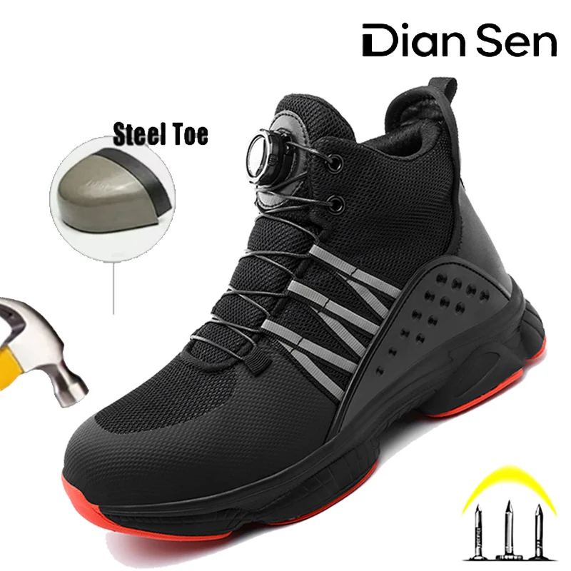 Work Shoes & Boots Steel Toe Kevlar fabric Anti-smash Safety Boots Breathable High Top Sneakers Botas De Trabajo Para Hombre
Work Shoes & Boots Steel Toe Kevlar fabric Anti-smash Safety Boots Breathable High Top Sneakers Botas De Trabajo Para Hombre