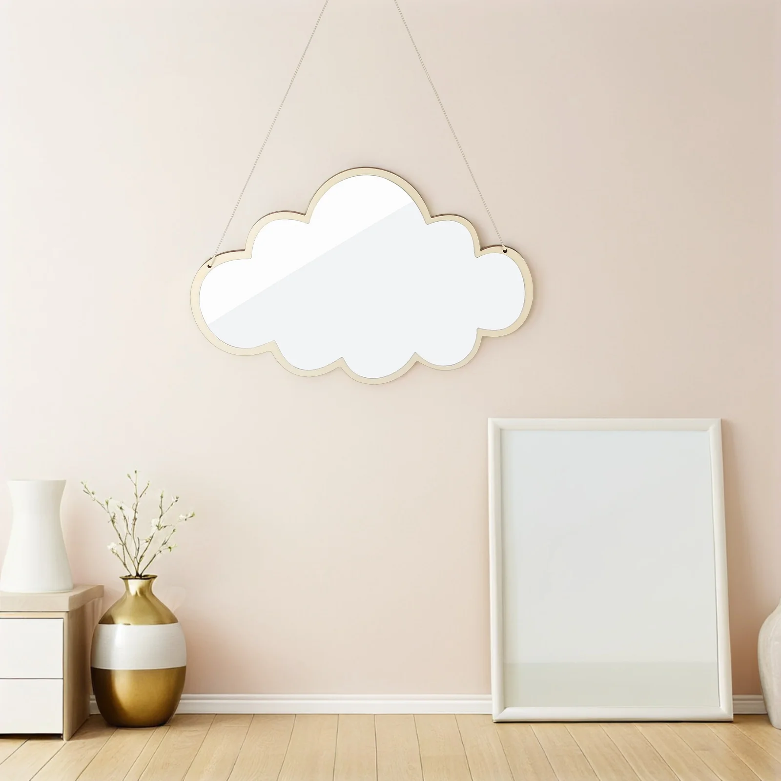 2Pcs Cloud Shape Acrylic Mirror Wooden Frame Hanging Wall Mirror Nurse Bedroom Playroom Bathroom Decorative Accent
2Pcs Cloud Shape Acrylic Mirror Wooden Frame Hanging Wall Mirror Nurse Bedroom Playroom Bathroom Decorative Accent