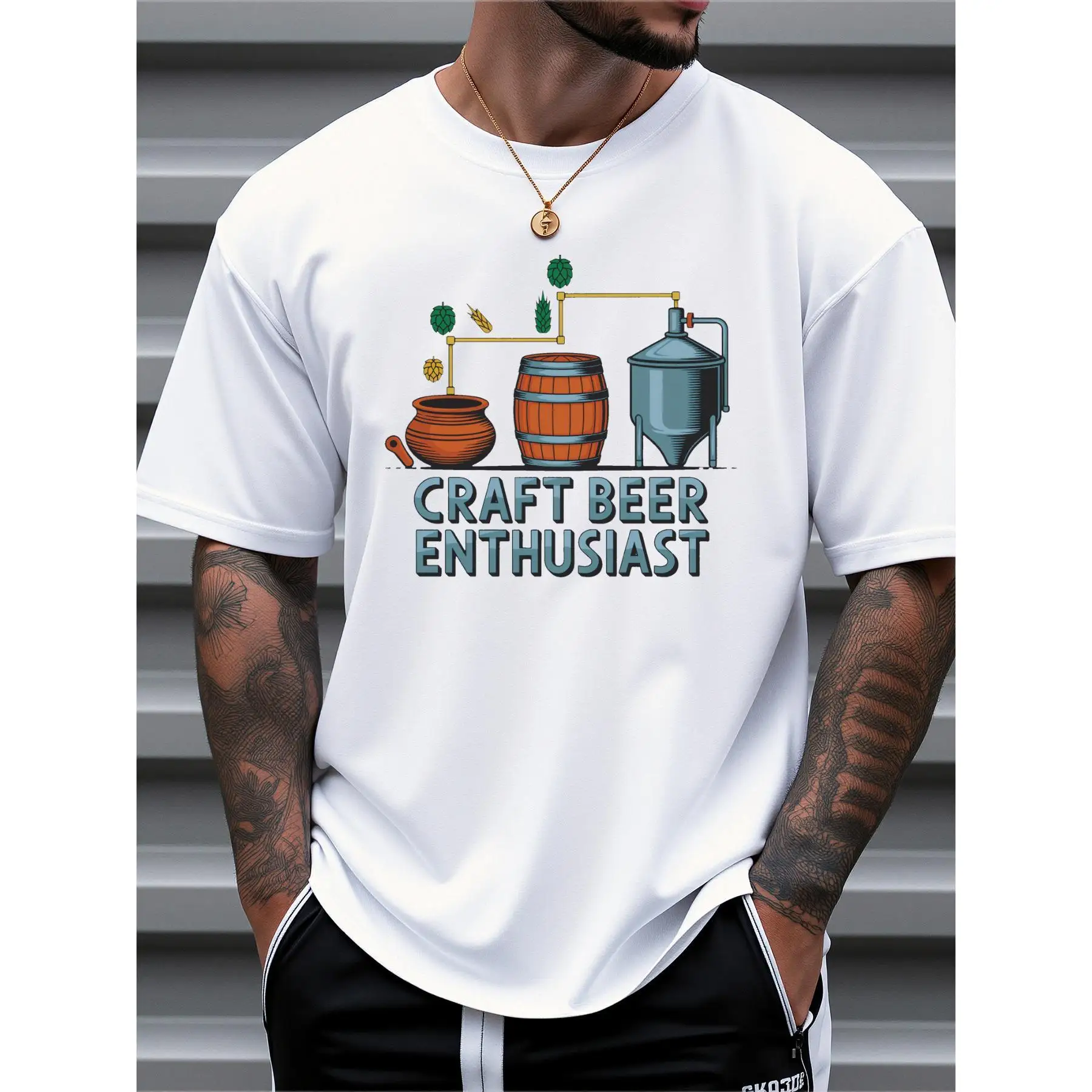 Mens Clothes, T Shirts for Men, Casual Style Design with Print, 100% Pure Cotton Fabric, Shirts for Men, Craft Beer Enthusiast
Mens Clothes, T Shirts for Men, Casual Style Design with Print, 100% Pure Cotton Fabric, Shirts for Men, Craft Beer Enthusiast