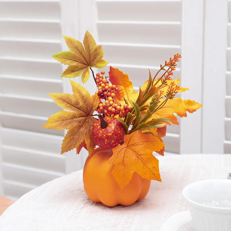 1PC simulation pumpkin ornament, Halloween harvest festival pumpkin, autumn indoor home and office desktop simulation flower
1PC simulation pumpkin ornament, Halloween harvest festival pumpkin, autumn indoor home and office desktop simulation flower