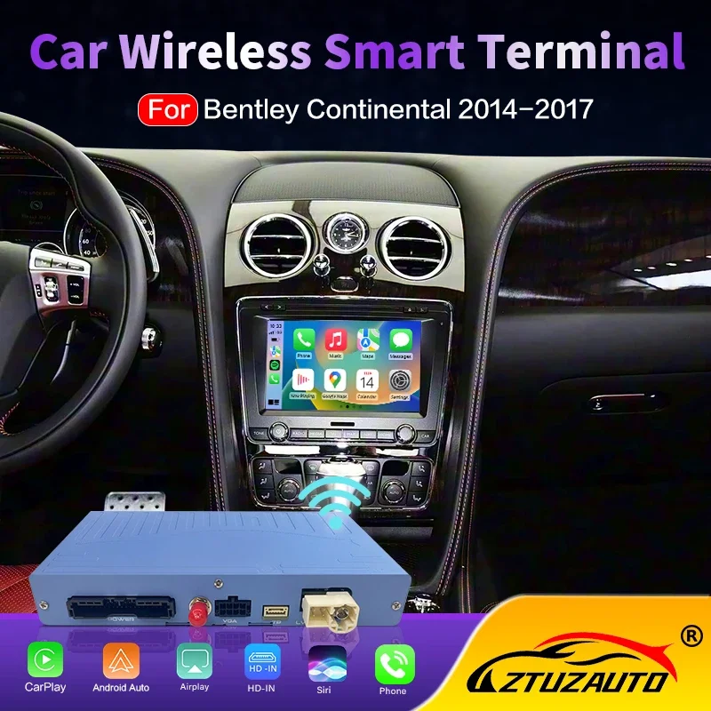 Беспроводное подключение CarPlay для Bentley Continental GT 2014-2017, новейшая версия Android Auto, Airplay, Mirror Link, мультимедийная навигация
Беспроводное подключение CarPlay для Bentley Continental GT 2014-2017, новейшая версия Android Auto, Airplay, Mirror Link, мультимедийная навигация