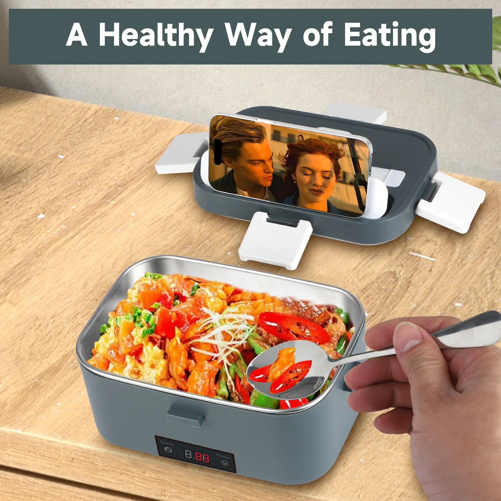 Stainless Steel Inner Container Electric Heating Insulation Lunch Box With Plug-in Function Car Lunch Box Storage Container
Stainless Steel Inner Container Electric Heating Insulation Lunch Box With Plug-in Function Car Lunch Box Storage Container