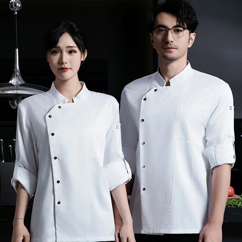 Chef's adjustable buckle long-sleeve workwear for autumn and winterlogo Restaurant and hotel kitchen baking workwear for men and
Chef's adjustable buckle long-sleeve workwear for autumn and winterlogo Restaurant and hotel kitchen baking workwear for men and