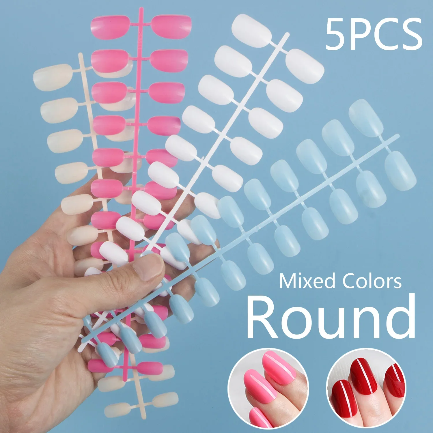 Round Small Oval Shape 120 Pieces 5 Sets False Nail Tips Plain Color Fake Nail Tips Manicure Full Cover Press on Nail DIY
Round Small Oval Shape 120 Pieces 5 Sets False Nail Tips Plain Color Fake Nail Tips Manicure Full Cover Press on Nail DIY