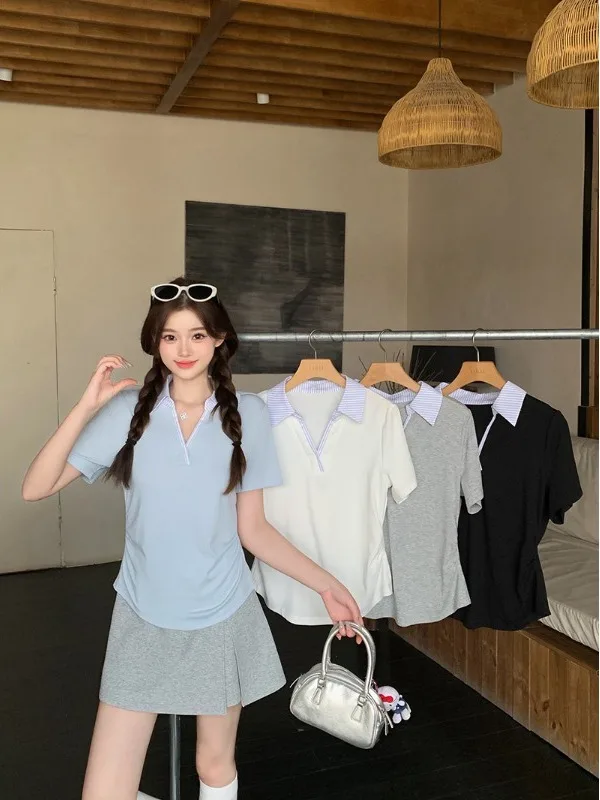 plus Size Women's Neck Short Sleeve T-Shirt Striped Summer Fashion Big Code Clothes Wide Fit Female Apparel
plus Size Women's Neck Short Sleeve T-Shirt Striped Summer Fashion Big Code Clothes Wide Fit Female Apparel