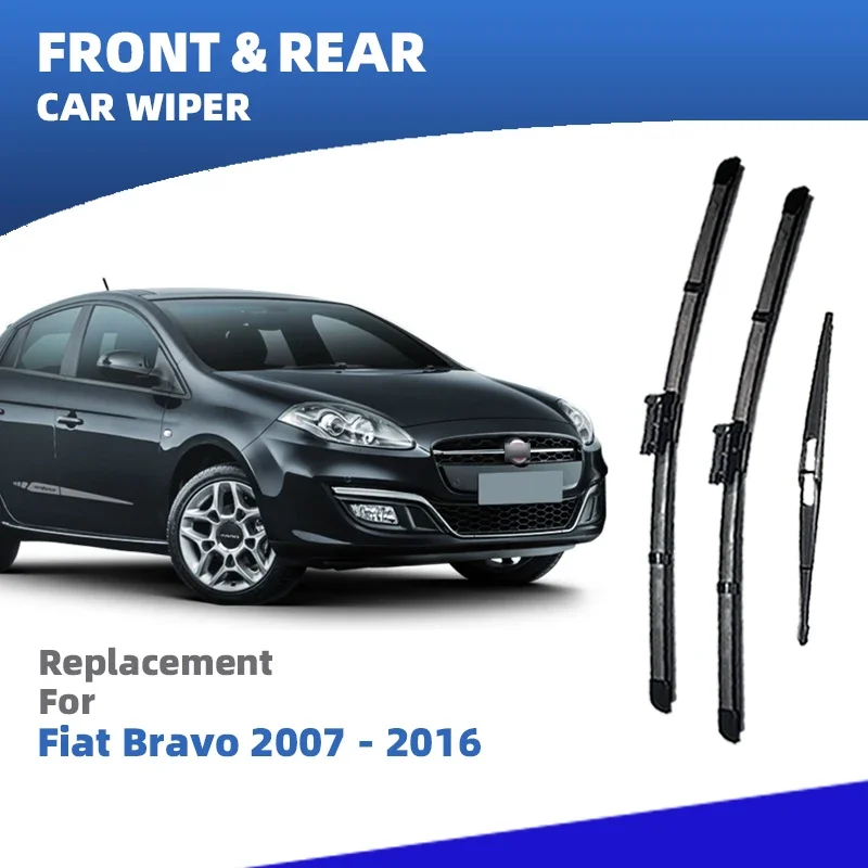 LHD Front Rear Windshield Wiper Blades For Fiat Bravo 2007 - 2016 3x Windscreen Accessories 2007 2008 2009 2011 2012 2014 2015
LHD Front Rear Windshield Wiper Blades For Fiat Bravo 2007 - 2016 3x Windscreen Accessories 2007 2008 2009 2011 2012 2014 2015