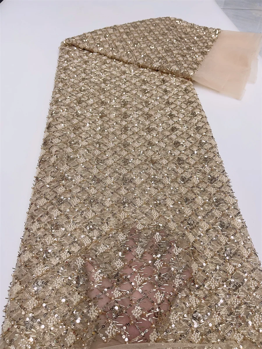 Luxury African Sequins Beaded Lace Fabric 2024 High Quality Groom Nigerian Wedding Bridal Embroidery French Tulle Sewing
Luxury African Sequins Beaded Lace Fabric 2024 High Quality Groom Nigerian Wedding Bridal Embroidery French Tulle Sewing
