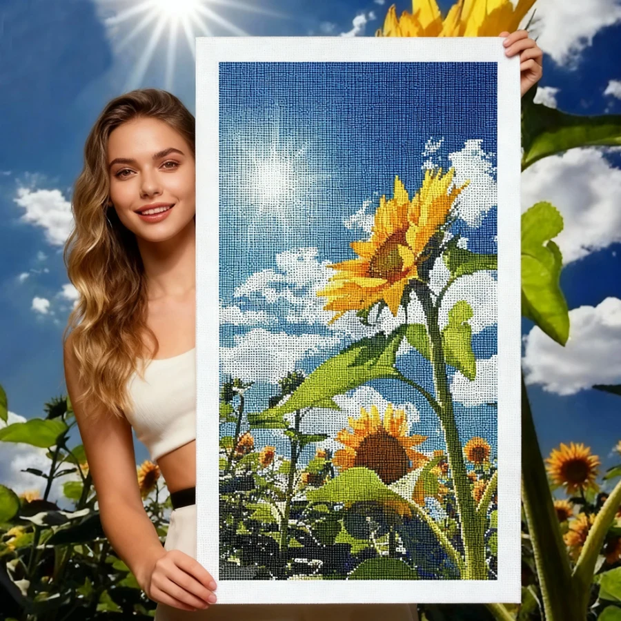 Sunflower Field Sunset Embroidery By Number Cross Stitch Kits DIY Canvas Print Floral Landscape Wall Art for Living Room Decor
Sunflower Field Sunset Embroidery By Number Cross Stitch Kits DIY Canvas Print Floral Landscape Wall Art for Living Room Decor