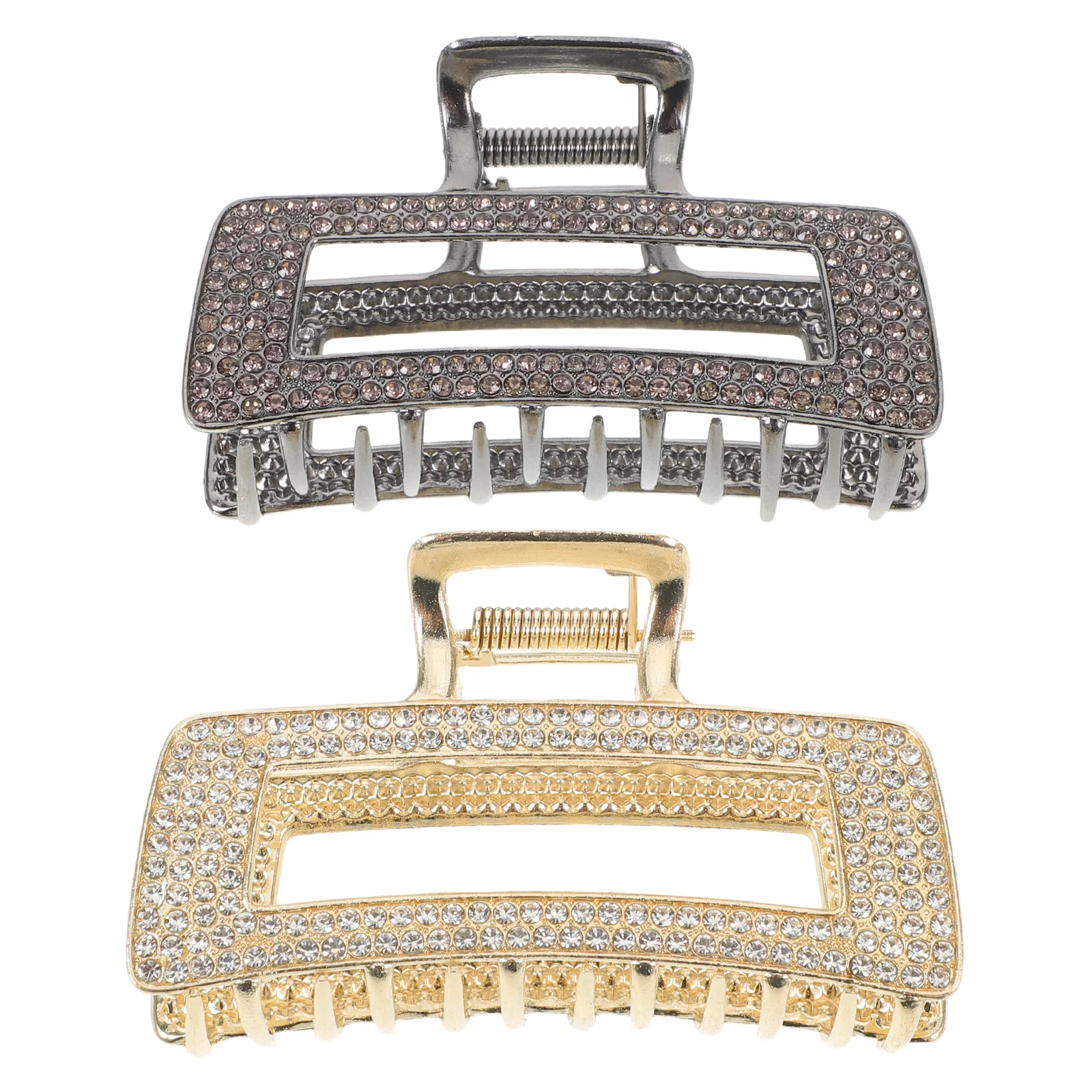 2pcs Rhinestone Claw Clips Large Metal Jaw Clamps Non-Slip Sparkly Updo Chignon Clips For Thick Hair Square Crystal Hair
2pcs Rhinestone Claw Clips Large Metal Jaw Clamps Non-Slip Sparkly Updo Chignon Clips For Thick Hair Square Crystal Hair