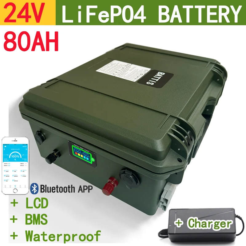 24 В LiFePO4 80ah lifepo4 аккумулятор lifepo4 24 В 80 Ач литий-железо-фосфатный аккумулятор водонепроницаемый с зарядкой 10 А
24 В LiFePO4 80ah lifepo4 аккумулятор lifepo4 24 В 80 Ач литий-железо-фосфатный аккумулятор водонепроницаемый с зарядкой 10 А