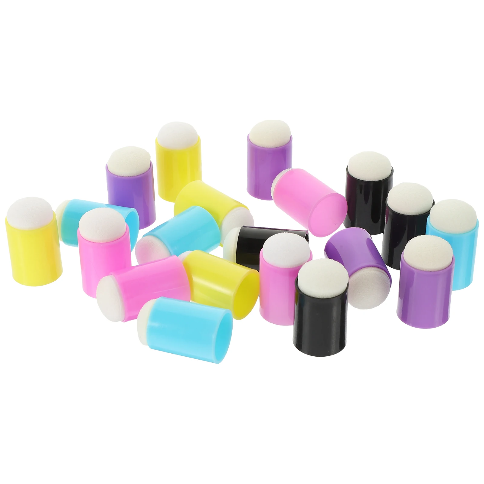 20pcs Finger Painting Sponge Daubers Black Blue Yellow Pink Purple Compact Size Drawing Tools for Artists Students Art Crafts
20pcs Finger Painting Sponge Daubers Black Blue Yellow Pink Purple Compact Size Drawing Tools for Artists Students Art Crafts