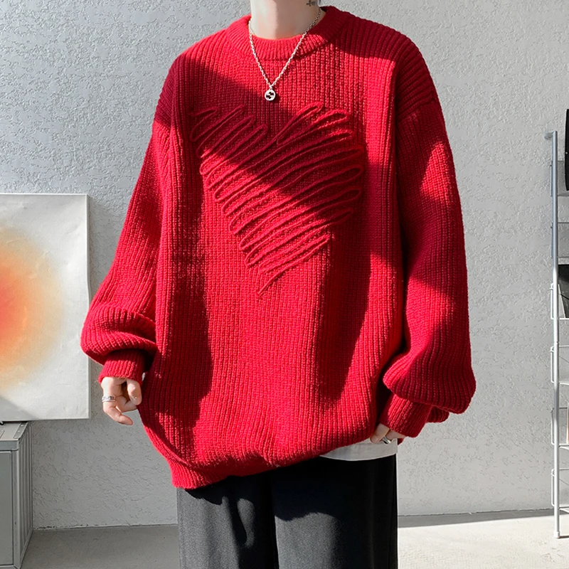 Красный свитер из камвольной шерсти для мужчин, осенне-зимняя вязаная верхняя одежда оверсайз, одежда для пар Roora, теплая и модная одежда из камвольной шерсти.
Красный свитер из камвольной шерсти для мужчин, осенне-зимняя вязаная верхняя одежда оверсайз, одежда для пар Roora, теплая и модная одежда из камвольной шерсти.