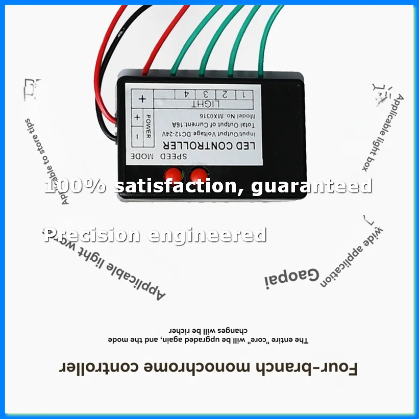 DC12V-24V Led Strip Light Controller Jump Water Burst Flash Horse Sign Luminous Word Exposed Light Box RGB Controler-A68X
DC12V-24V Led Strip Light Controller Jump Water Burst Flash Horse Sign Luminous Word Exposed Light Box RGB Controler-A68X