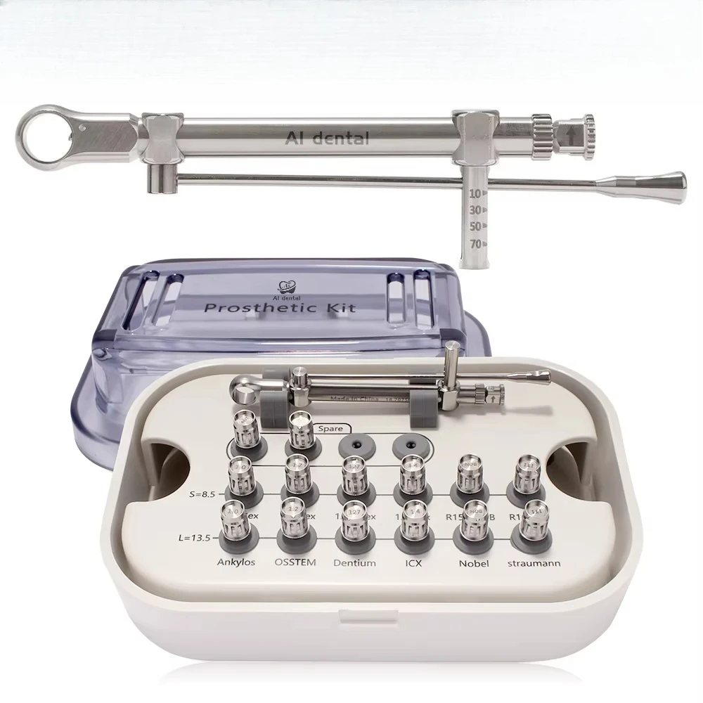AI-TW-kit Manual Control Torque Screwdriver Ratchet Dentals Handpiece Stainless Steel Implants Universal Repair Tool Set
AI-TW-kit Manual Control Torque Screwdriver Ratchet Dentals Handpiece Stainless Steel Implants Universal Repair Tool Set
