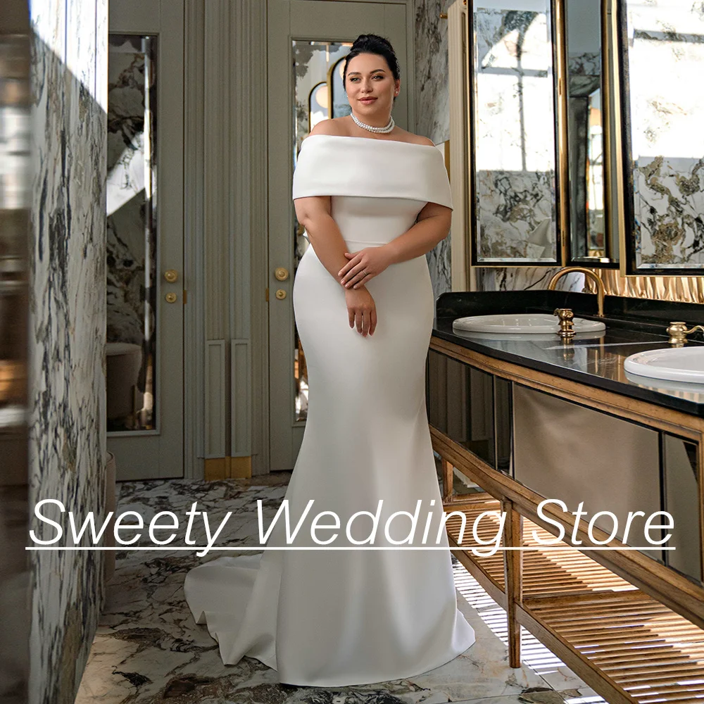 Jiayigong Mermaid Wedding Dress Plus Size Detachable Off Shoulder Big Bow V Neck Sweep Train Simple Satin Bridal Gowns Vestidos
Jiayigong Mermaid Wedding Dress Plus Size Detachable Off Shoulder Big Bow V Neck Sweep Train Simple Satin Bridal Gowns Vestidos