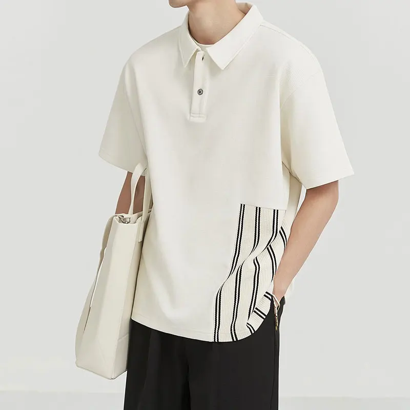 Elegant Fashion Harajuku Slim Fit Ropa Hombre Loose Casual Sport All Match T-shirts Lapel Collar Patchwork Button POLO Shirt
Elegant Fashion Harajuku Slim Fit Ropa Hombre Loose Casual Sport All Match T-shirts Lapel Collar Patchwork Button POLO Shirt
