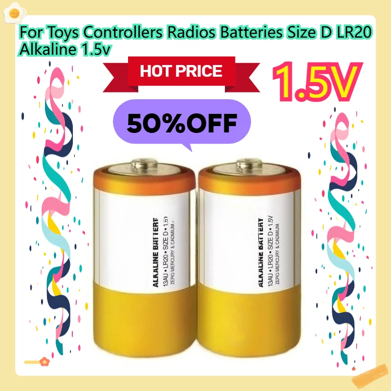 For Toys Controllers Radios Batteries Size D LR20 Alkaline 1.5v
For Toys Controllers Radios Batteries Size D LR20 Alkaline 1.5v