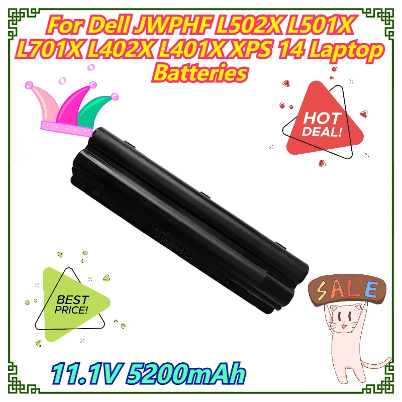 11,1 В, 5200 мАч для ноутбуков Dell JWPHF L502X L501X L701X L402X L401X XPS 14
11,1 В, 5200 мАч для ноутбуков Dell JWPHF L502X L501X L701X L402X L401X XPS 14