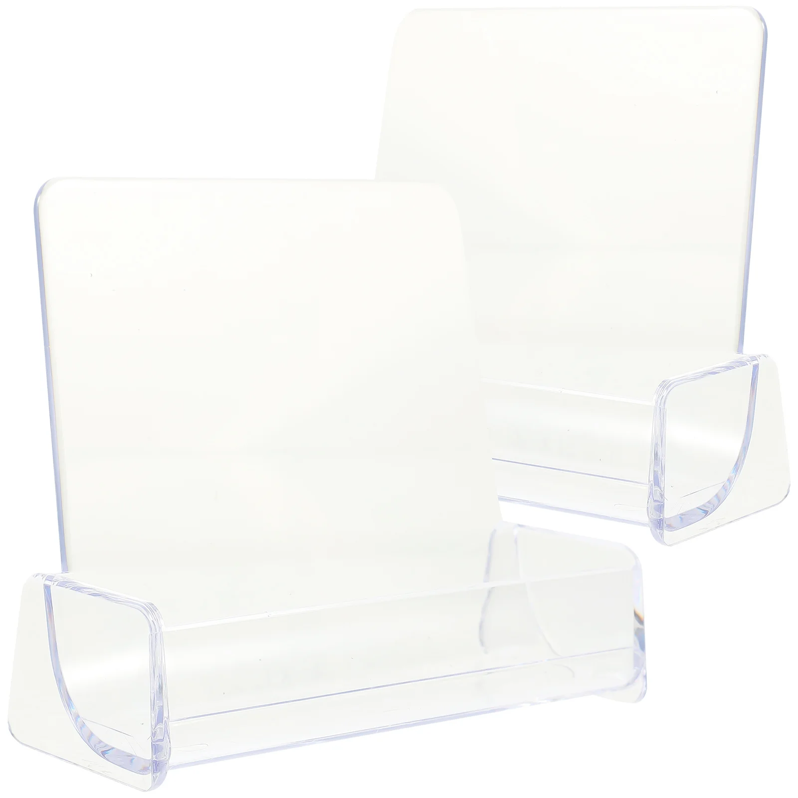 2Pcs Business Cards Holder Plastic Clear Desktop Stand Stable Non-Slip Base Office Supply Name Cards Organizer Display 
2Pcs Business Cards Holder Plastic Clear Desktop Stand Stable Non-Slip Base Office Supply Name Cards Organizer Display
