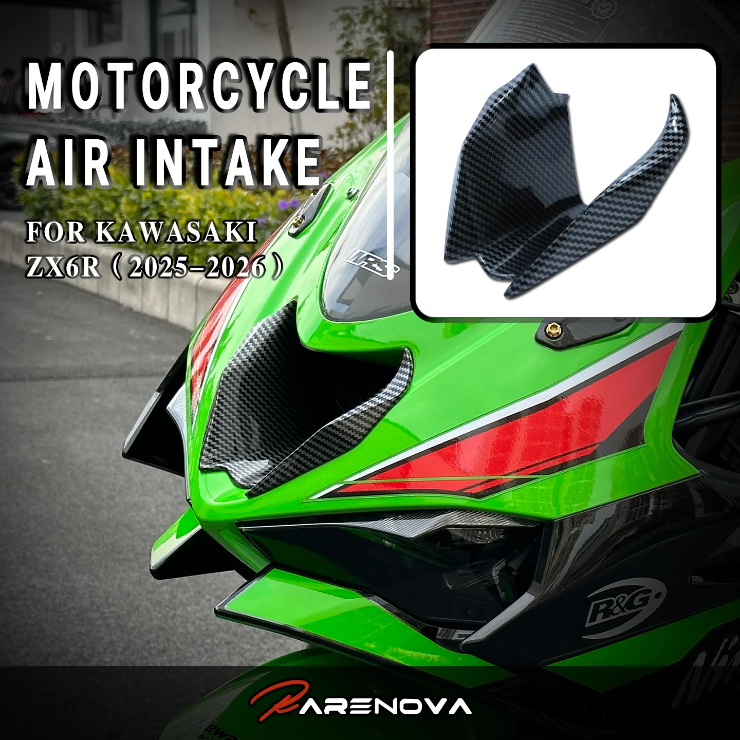 ZX-6R ABS Air Intake Cover For Kawasaki Ninja ZX6R ZX-6R Motorcycle Front Air Intake Plastic Stamping Port Shell Cover 2024-2026
ZX-6R ABS Air Intake Cover For Kawasaki Ninja ZX6R ZX-6R Motorcycle Front Air Intake Plastic Stamping Port Shell Cover 2024-2026