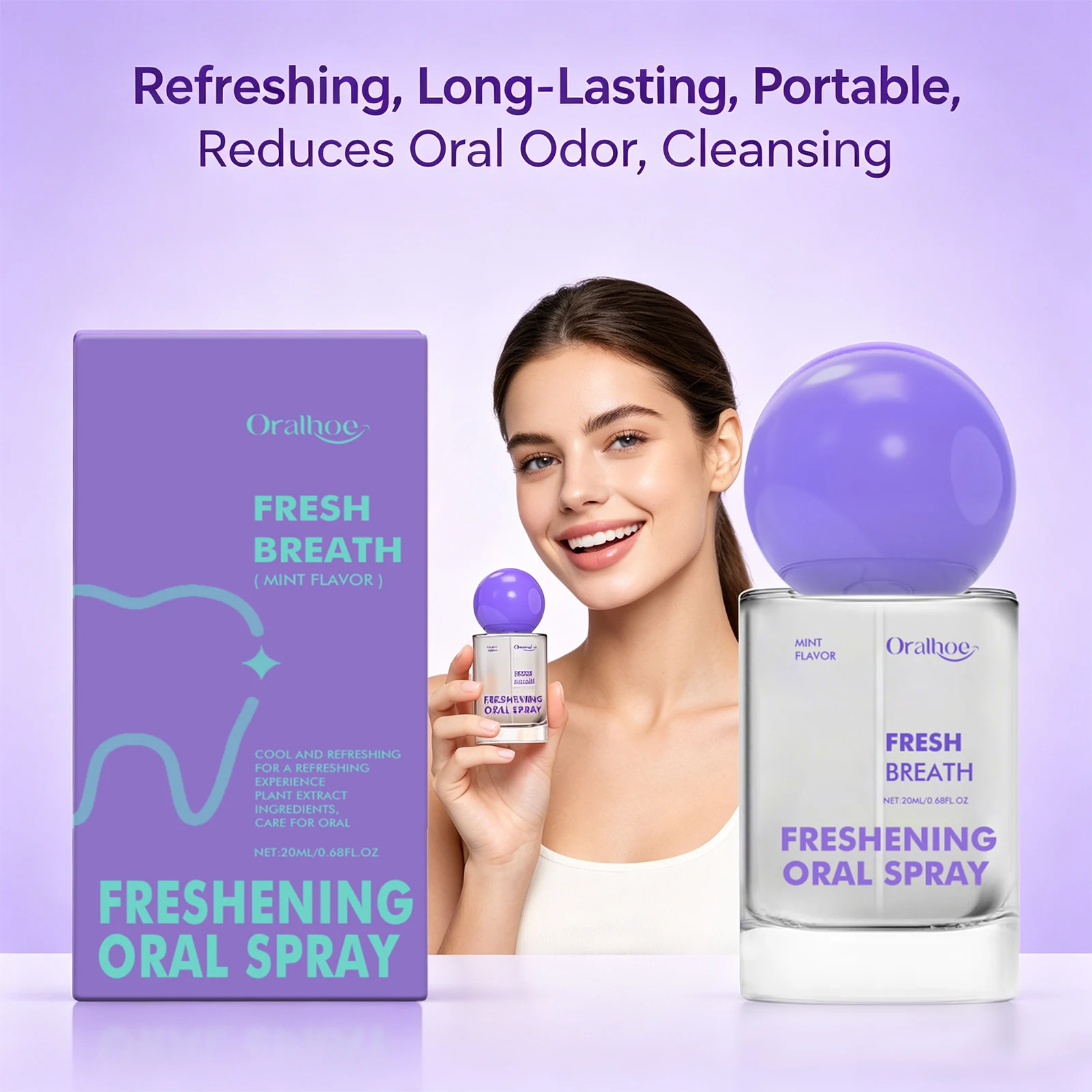 Portable Mint Oral Spray Breath Freshener Long Lasting Freshness Eliminates Bad Breath Daily Oral Hygiene Travel Size 20ml
Portable Mint Oral Spray Breath Freshener Long Lasting Freshness Eliminates Bad Breath Daily Oral Hygiene Travel Size 20ml