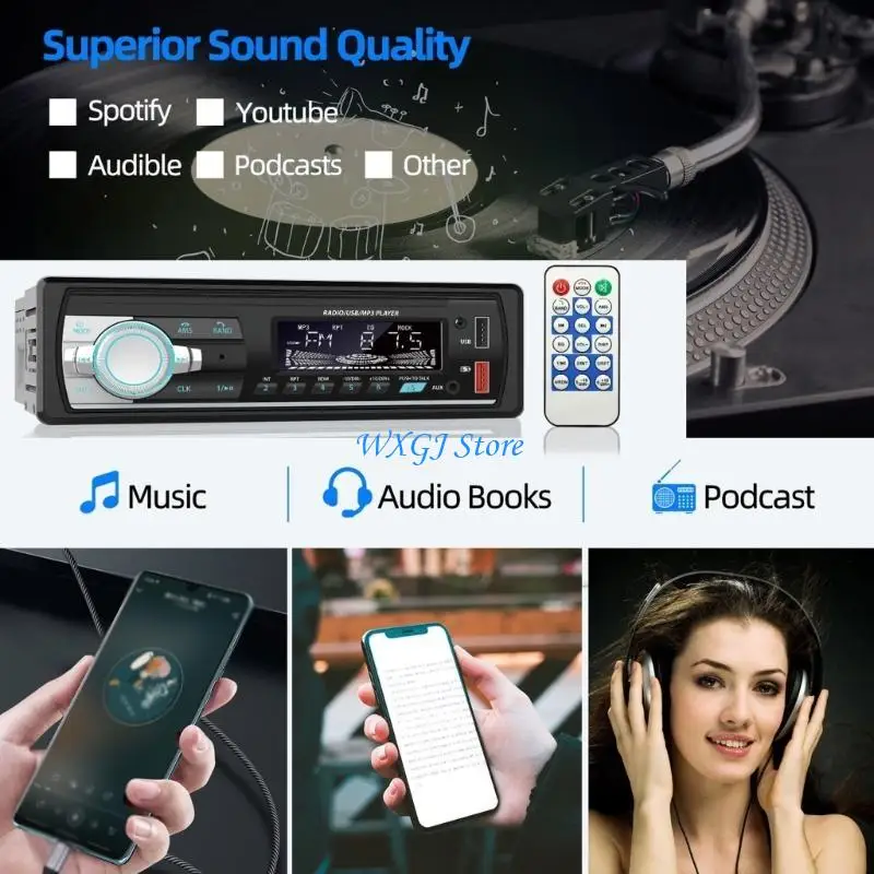 37JE 12V-Stereo Bluetooth-compatible FM Radio MP3-Audio Player USB-SD Port Car Radio In-Dash 1 DIN Auto Electronics Subwoofer
37JE 12V-Stereo Bluetooth-compatible FM Radio MP3-Audio Player USB-SD Port Car Radio In-Dash 1 DIN Auto Electronics Subwoofer