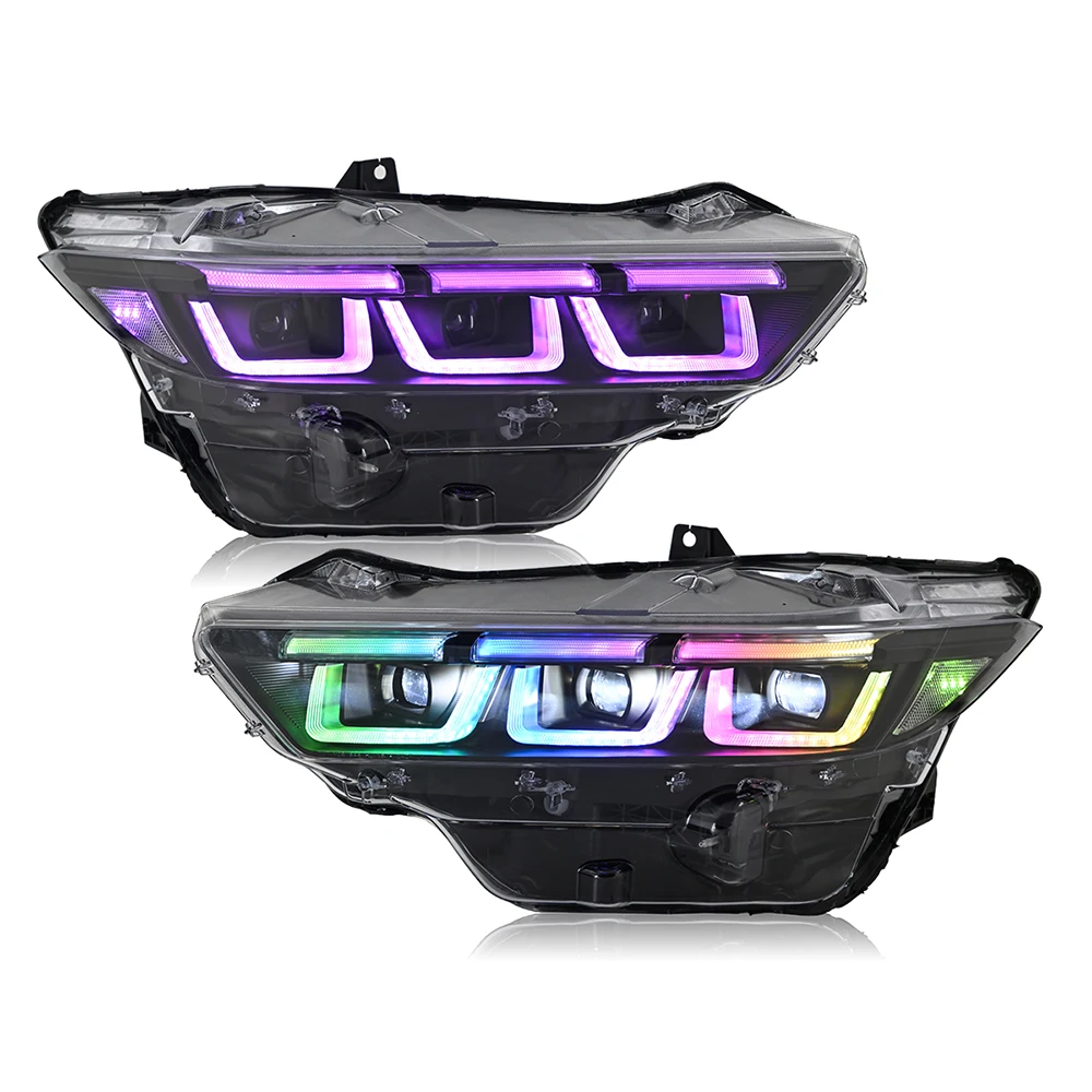 RGB LED Head Lamp Assembly For Ford Mustang 2024-2025 With Start-up Animation Sequential Turn Signal Headlight Plug and Play
RGB LED Head Lamp Assembly For Ford Mustang 2024-2025 With Start-up Animation Sequential Turn Signal Headlight Plug and Play