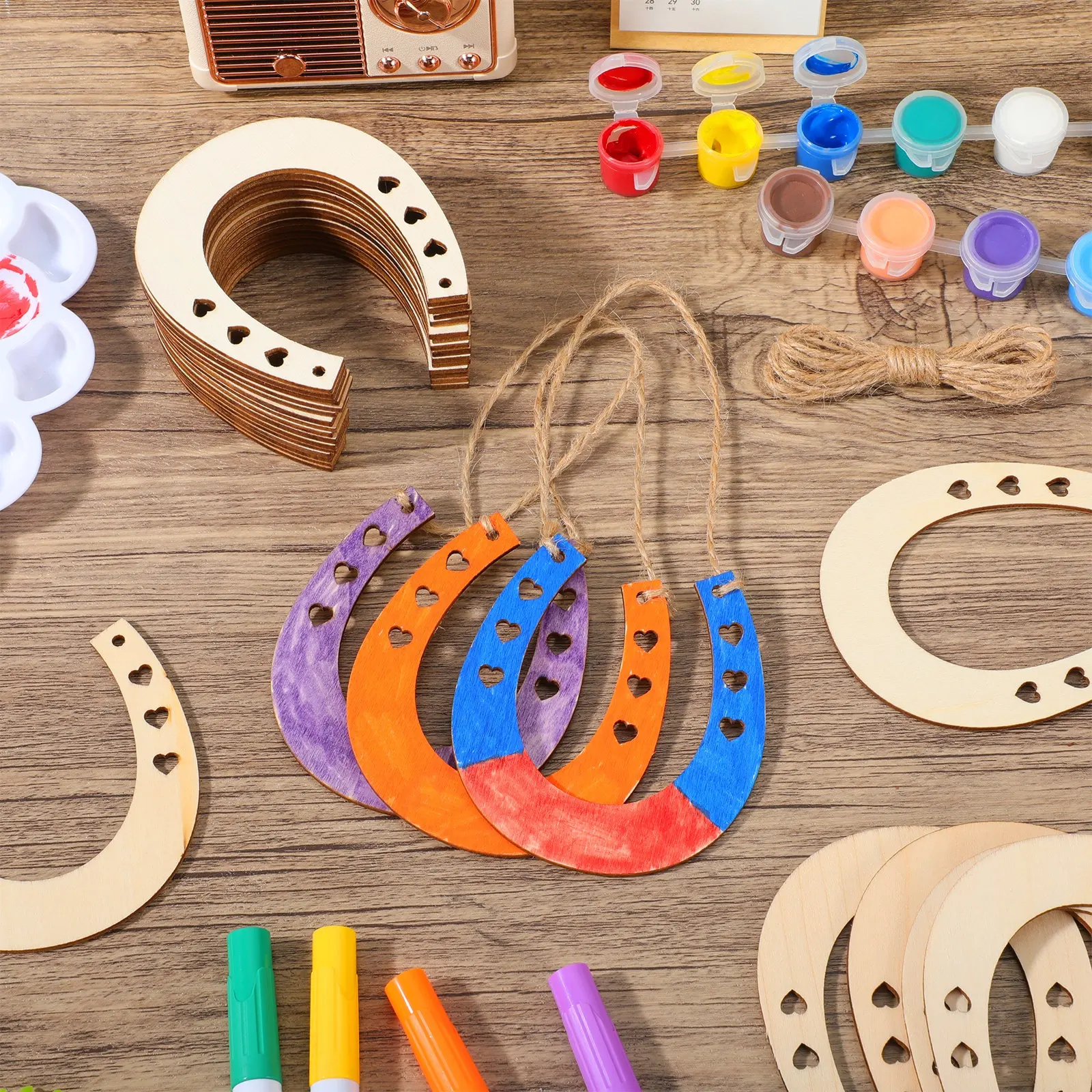 36Pcs Horseshoe-Shaped Wood Ornaments Blank DIY Painting Discs Slices for Handmade Crafts Kids Creative Activities Party Favors
36Pcs Horseshoe-Shaped Wood Ornaments Blank DIY Painting Discs Slices for Handmade Crafts Kids Creative Activities Party Favors