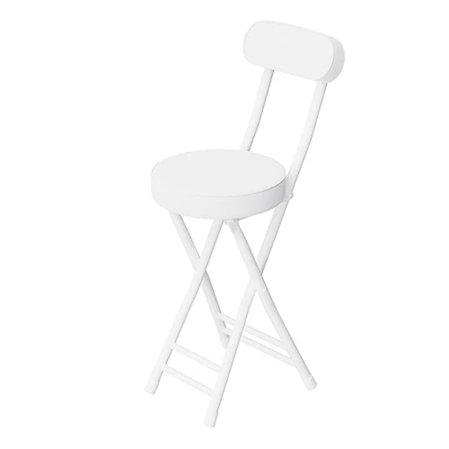 Folding Stool for Kitchen Living Room Garden Camping Fishing, White Heavy Duty Steel Frame with Cushioned Padded Seat, 24inch H
Folding Stool for Kitchen Living Room Garden Camping Fishing, White Heavy Duty Steel Frame with Cushioned Padded Seat, 24inch H