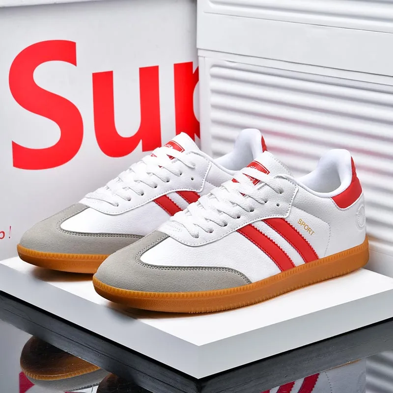 Red Striped Skateboarding Shoes Men Comfort Breathable Designer Shoes Woman Flats Low Top Brand Sneakers Man zapatillas de skate
Red Striped Skateboarding Shoes Men Comfort Breathable Designer Shoes Woman Flats Low Top Brand Sneakers Man zapatillas de skate