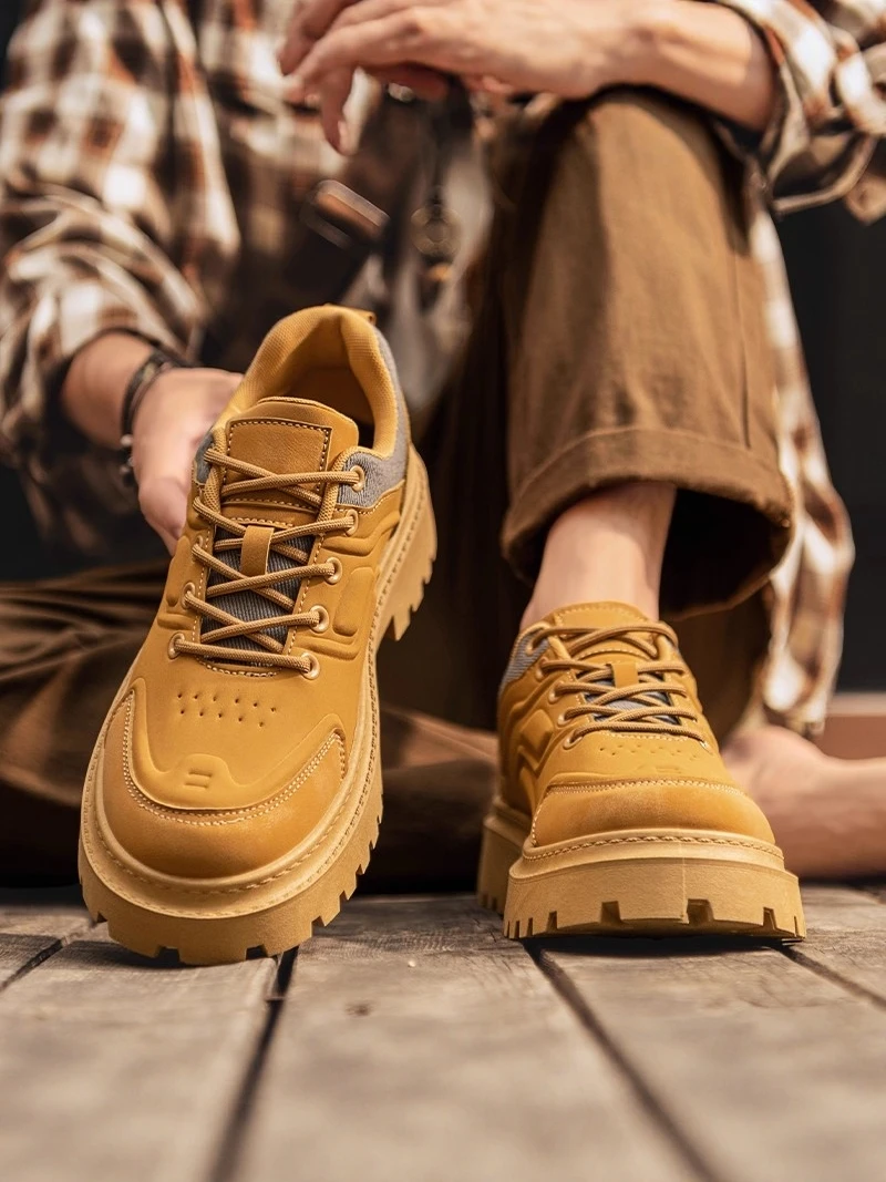 Casual Low-Top Boots Men's Work Shoes Brown Sports Fashion Trendy Shoes Spring Autumn Seasonal Wear Resistant PU Material
Casual Low-Top Boots Men's Work Shoes Brown Sports Fashion Trendy Shoes Spring Autumn Seasonal Wear Resistant PU Material