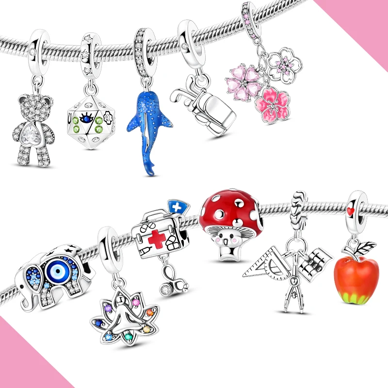 Очаровательная бусина из серебра 925 пробы, подходит для оригинального браслета, кубики в виде гриба, кита, акулы, для женщин, ювелирные изделия
Очаровательная бусина из серебра 925 пробы, подходит для оригинального браслета, кубики в виде гриба, кита, акулы, для женщин, ювелирные изделия