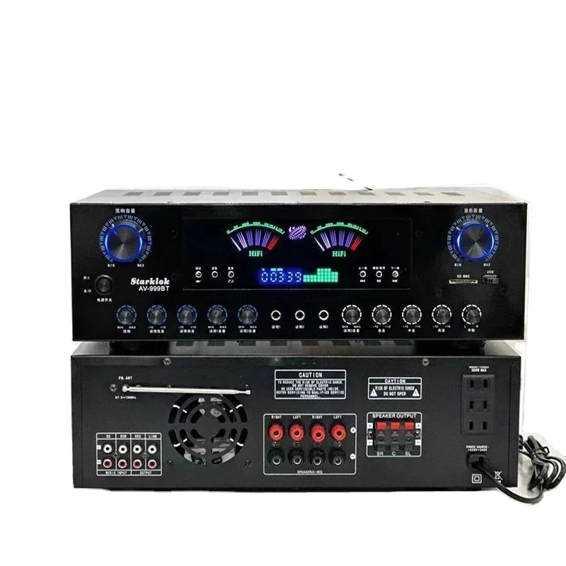 AV-9388BT 2200W Professional 7-Channel BT Wireless Amplifier High-Fidelity Home Theater 7.1 Speaker System Metal
AV-9388BT 2200W Professional 7-Channel BT Wireless Amplifier High-Fidelity Home Theater 7.1 Speaker System Metal