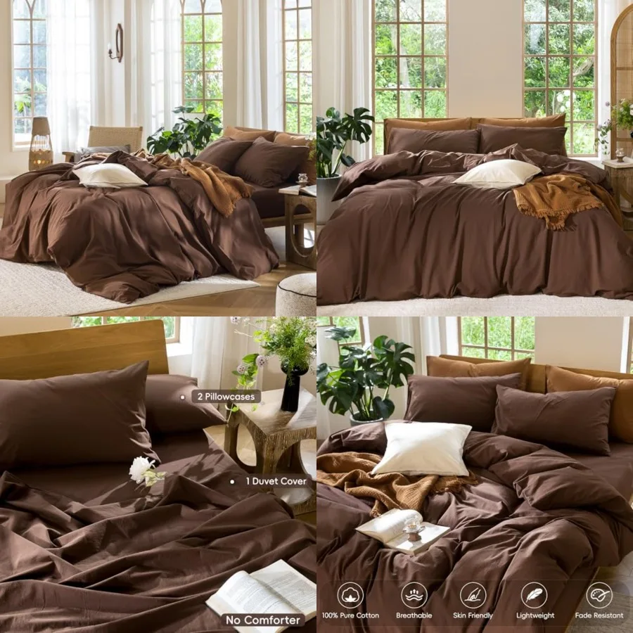Bedding Duvet Cover Set 100 Washed Cotton Linen Like Textured Breathable Durable Soft Comfy,Queen 90x90
Bedding Duvet Cover Set 100 Washed Cotton Linen Like Textured Breathable Durable Soft Comfy,Queen 90x90