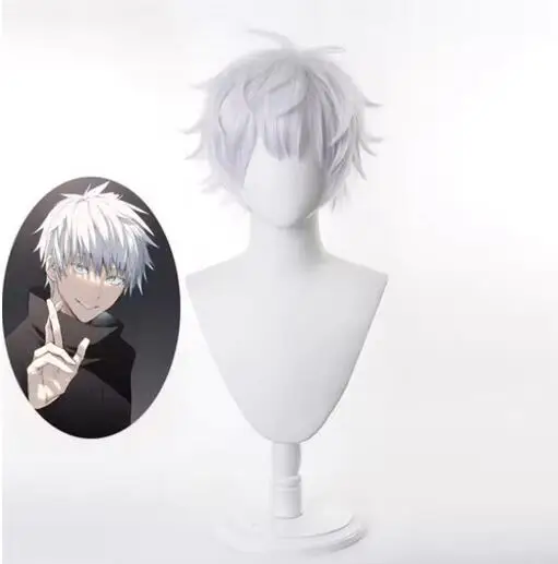 Аниме Jujutsu Kaisen Gojo Satoru Release State Парик Косплей Синтетические парики Играющий порошок Короткие серебристо-белые волосы Хэллоуин
Аниме Jujutsu Kaisen Gojo Satoru Release State Парик Косплей Синтетические парики Играющий порошок Короткие серебристо-белые волосы Хэллоуин