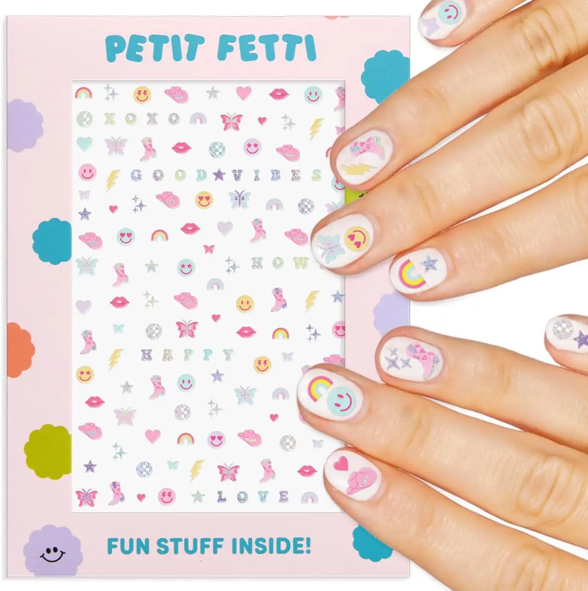 496 Preppy Nail Stickers - Rainbow, Butterfly, Smiley Designs for Party Manicure
496 Preppy Nail Stickers - Rainbow, Butterfly, Smiley Designs for Party Manicure