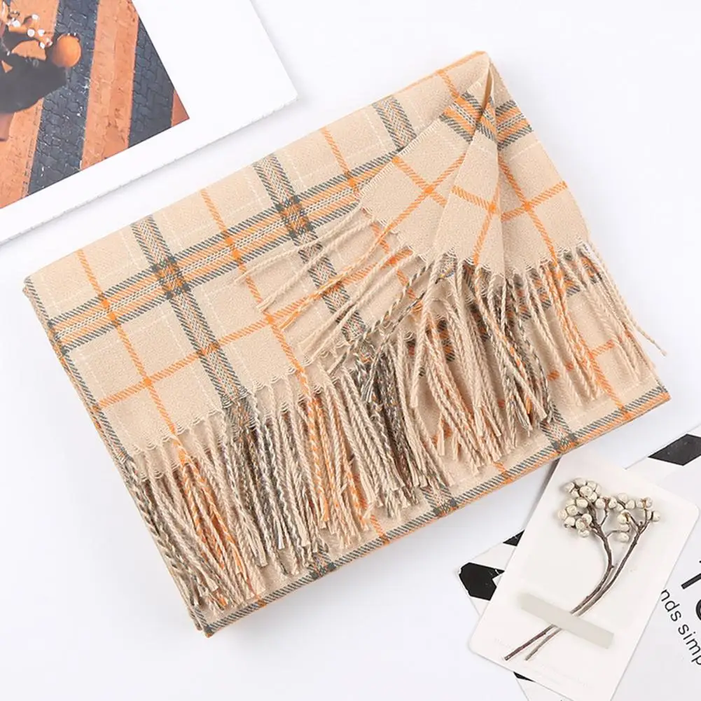 Winter Tassel Scarf Plaid Pattern Tassel Decoration Thickened Scarf for Women Long Warm Plush Neck Wrap Stylish Clothes
Winter Tassel Scarf Plaid Pattern Tassel Decoration Thickened Scarf for Women Long Warm Plush Neck Wrap Stylish Clothes