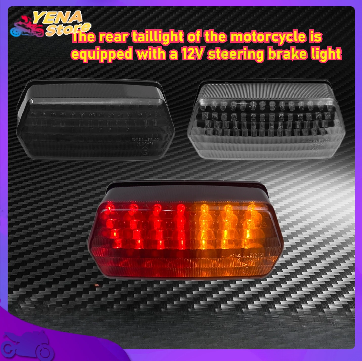 Motorcycle LED integrated taillight with LED turn signal indicator light, suitable for MSX125 12V brake light accessories
Motorcycle LED integrated taillight with LED turn signal indicator light, suitable for MSX125 12V brake light accessories