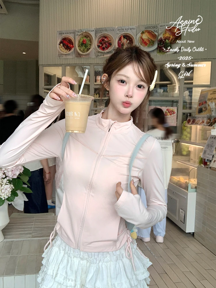 Женский летний кардиган из ледяного шелка с длинными рукавами, защита от солнца, однотонный, модный топ, приталенный крой, нейлоновая молния
Женский летний кардиган из ледяного шелка с длинными рукавами, защита от солнца, однотонный, модный топ, приталенный крой, нейлоновая молния